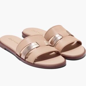 Cole Haan Flynn Fisherman Slide Sandals Women’s Size 6.5B Porcelain & Rose Gold